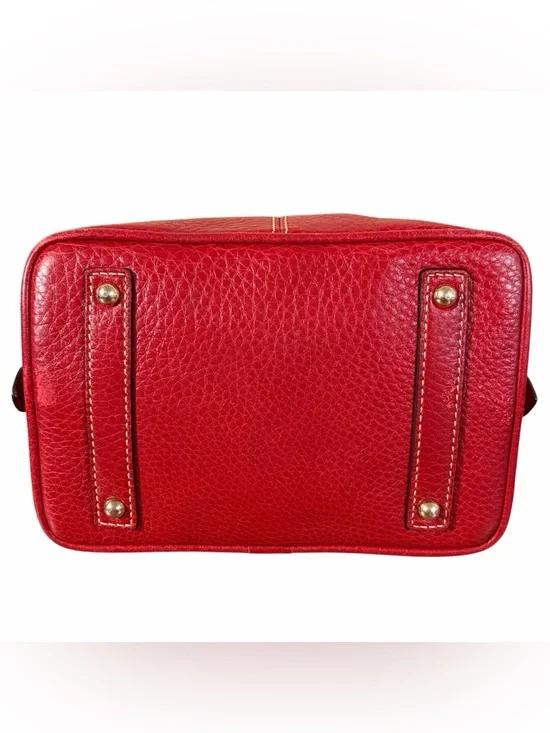 Vintage Mini Dooney & Bourke Red Leather Domed Satchel - Picture 7 of 7